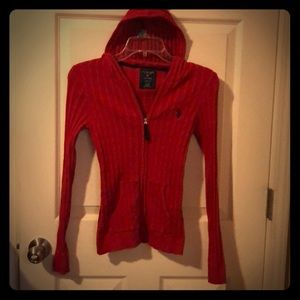 US Polo ASSN zip cardigan